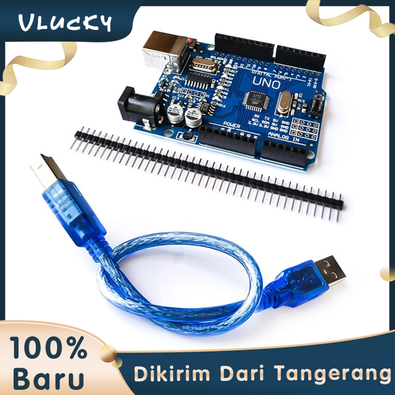 Jual UNO R3 Papan Pengembangan UNO R3 Board ATmega328P degan Kabel