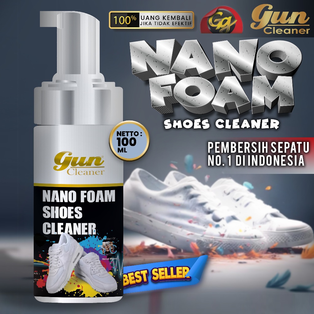 Jual Gun Cleaner Nano Foam Shoes Cleaner Waterless Pembersih Sepatu ...