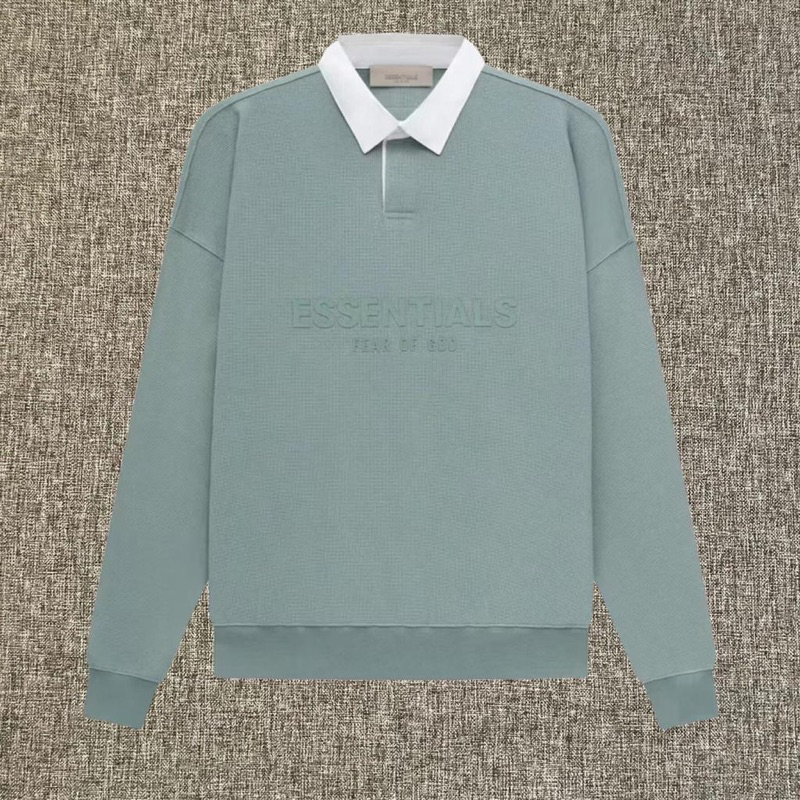 Jual Essentials Fear of God Henley Rugby Sycamore Original | Shopee ...