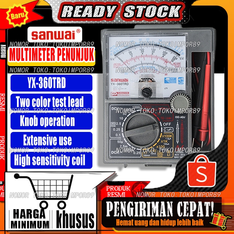 Jual Multimeter Tofuda Model Heles Yx 360 Trd Multitester Avometer Analog Tofuda Model Heles 3438