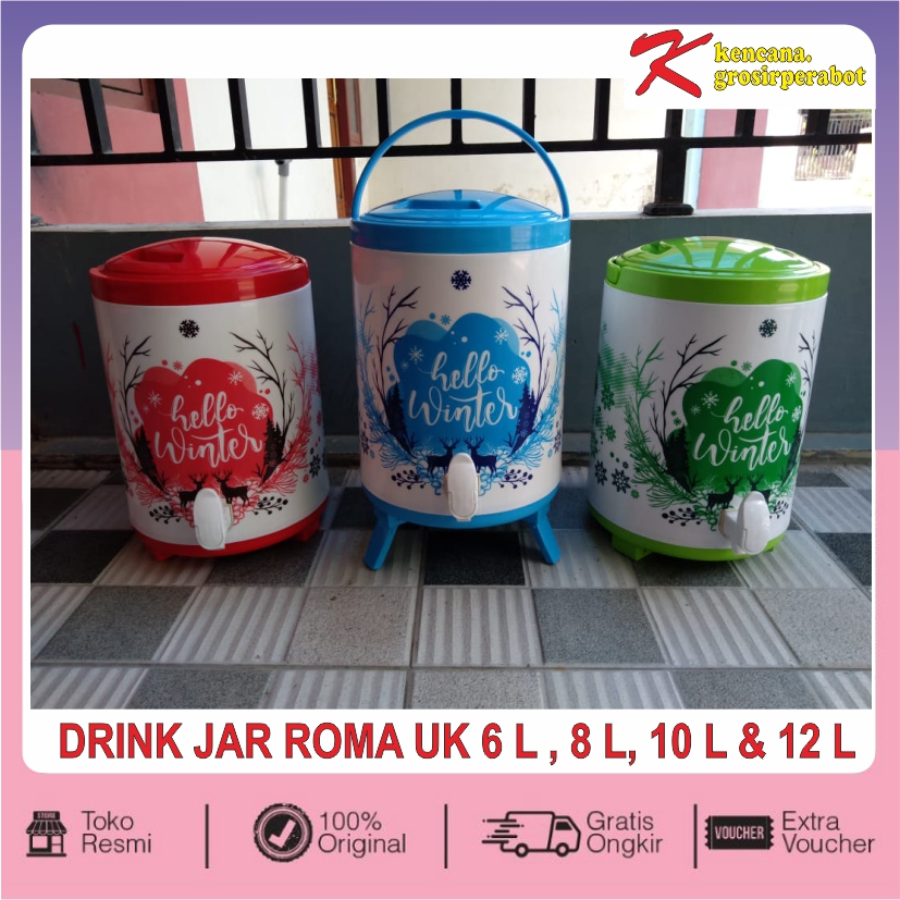 Jual Drink jar Roma 10 liter GLOBAL EAGLE/ Tempat Air minum / Termos air  panas dingin