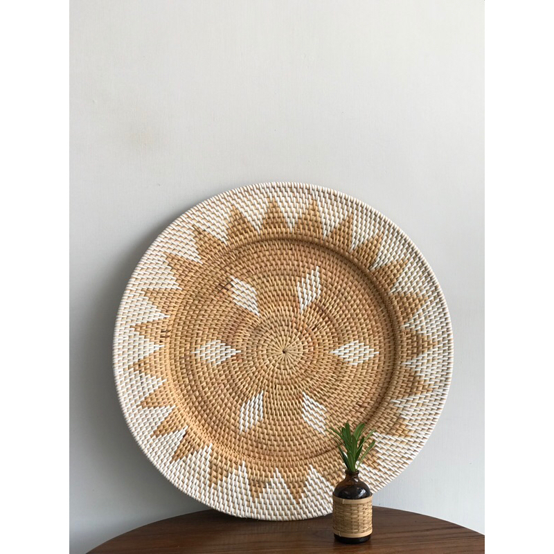 Jual Walldecor Dinding Anyaman Rotan Termasuk Pengait Belakang ...