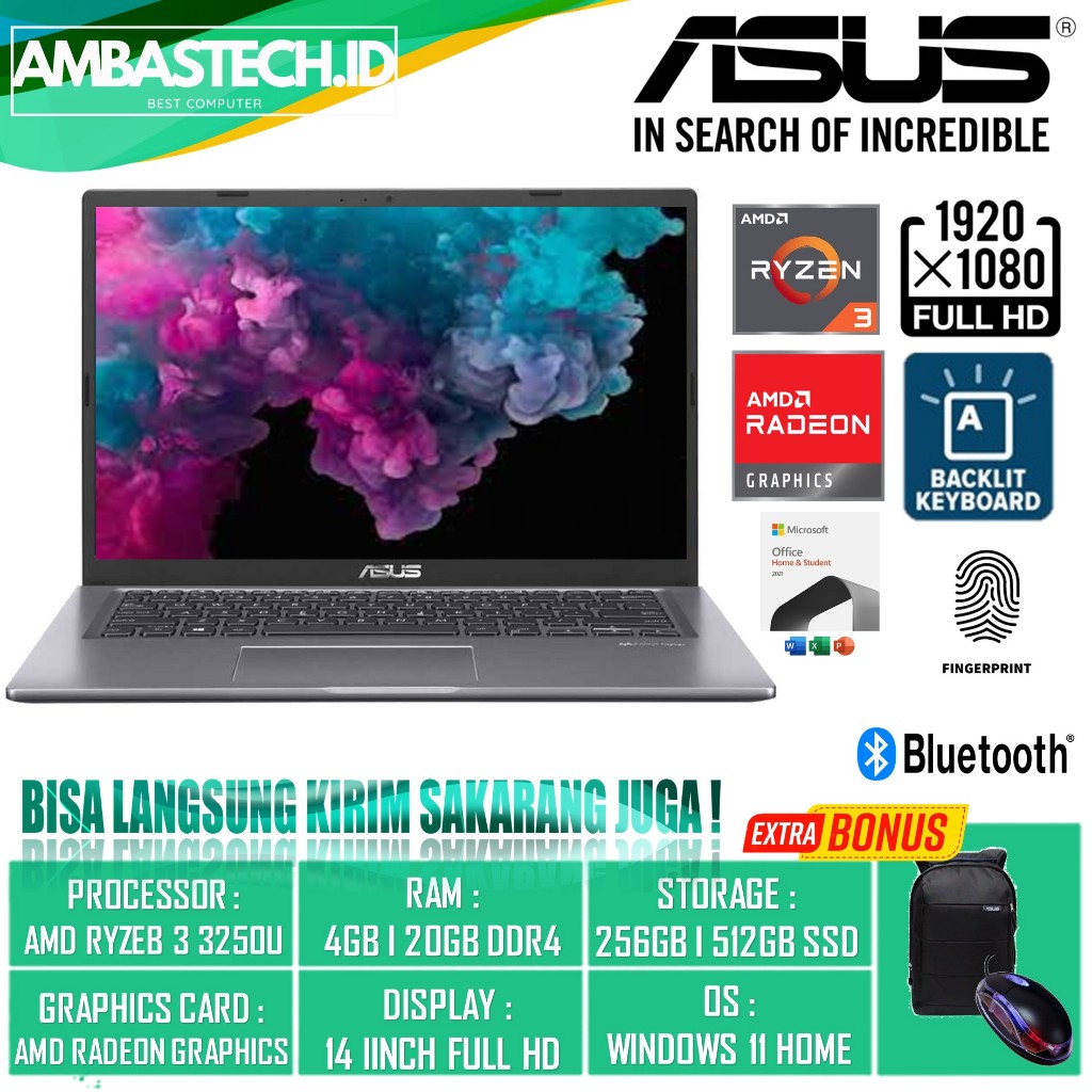 Jual asus vivobook 14 ryzen 3 3200u Harga Terbaik & Termurah