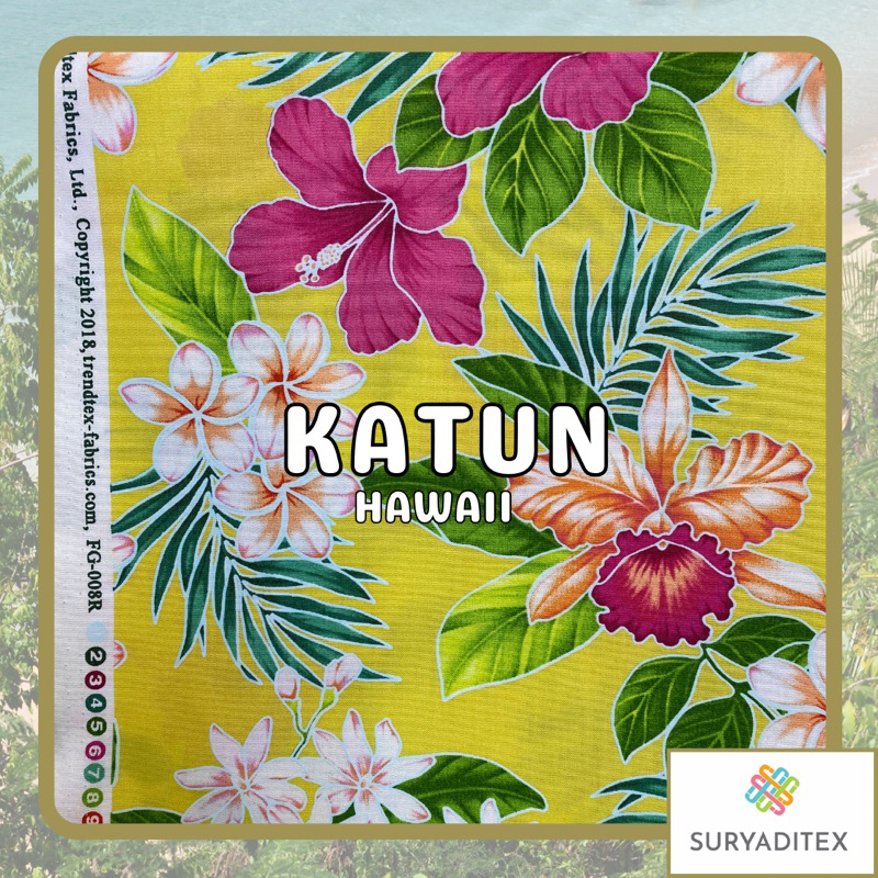 Jual Katun Jepang Hawaii - Ibiza (yellow) | Shopee Indonesia