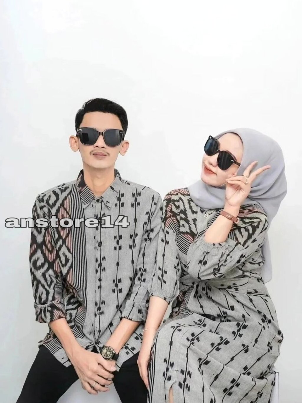 Jual (READY STOCK) Set Baju Couple Tenun Baju Kondangan Prewedding ...