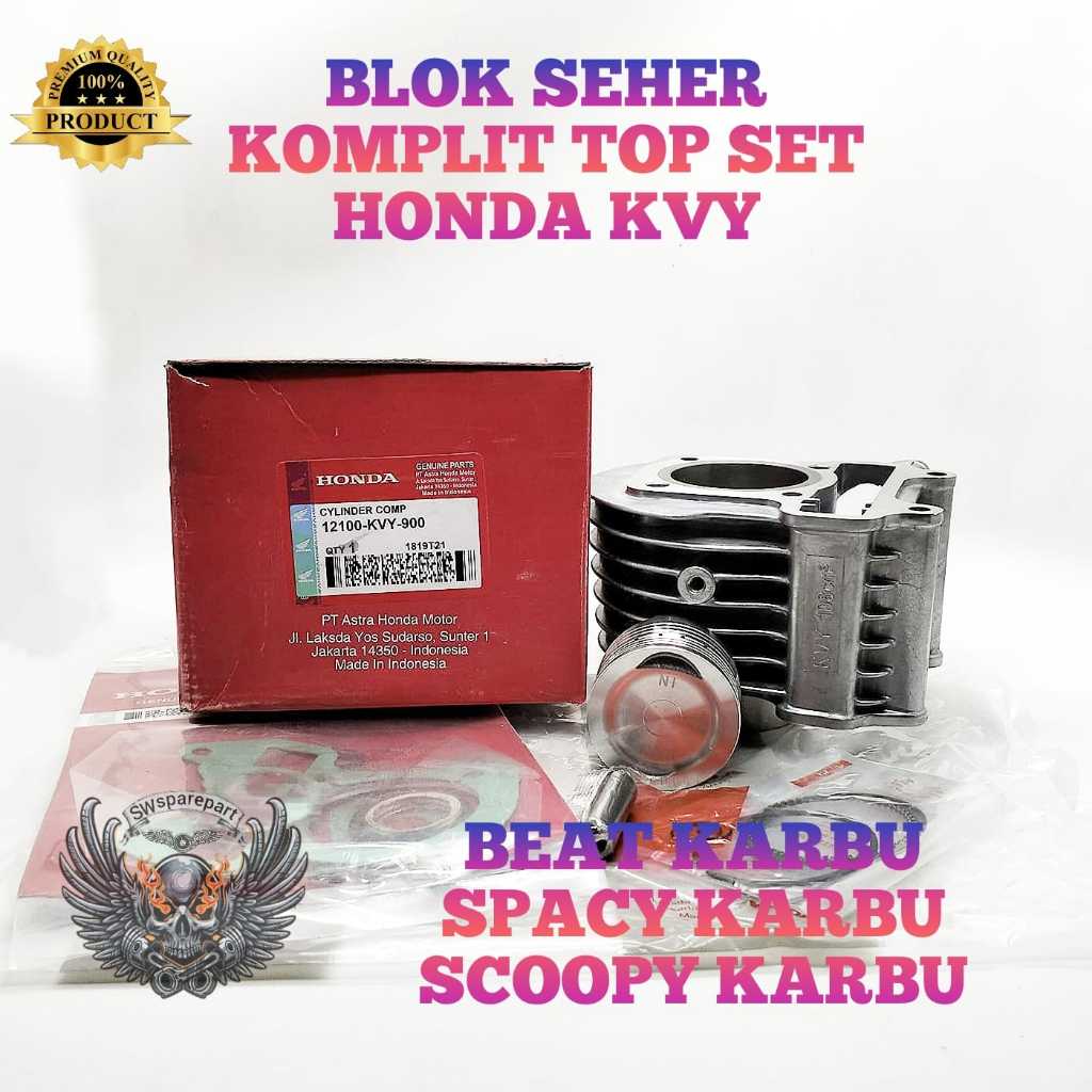  Jual BLOK SEHER PISTON RING KOMPLIT ORI HONDA AHM KVY BEAT KARBU SCOOPY 