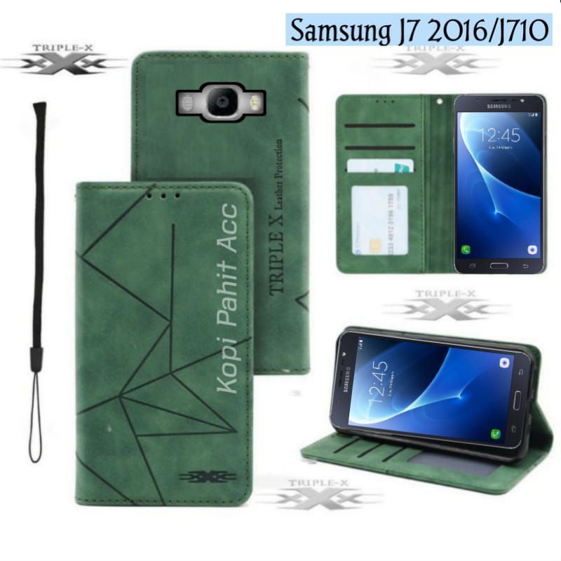 Jual Case Samsung J7 2016/J710 Flip Cover Wallet Sarung Hp Casing
