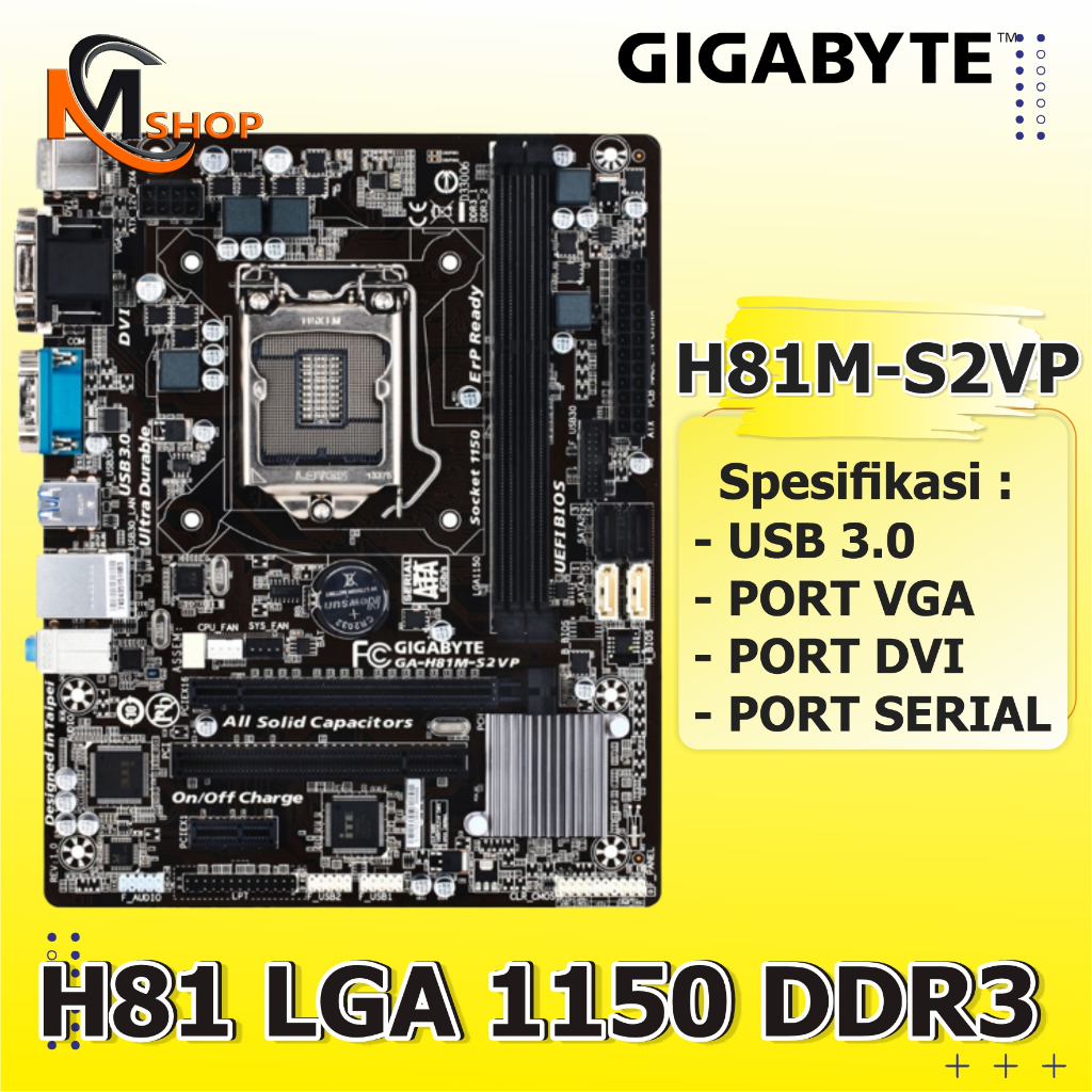 Motherboard Mainboard Mobo Intel H81 Haswell Socket 1150 DDR3 Gigabyte