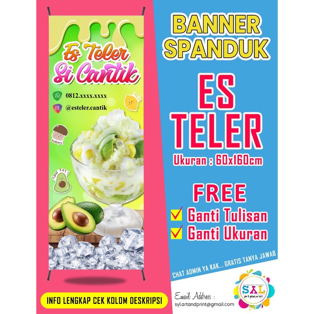 Jual Spanduk Dan Banner Jualan Es Teler Es Campur Es Kul Kul Dan Es