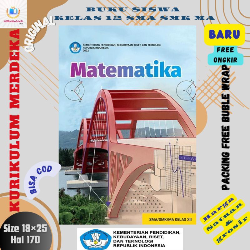 Jual Buku Siswa Matematika Kelas 12 SMA SMK MA Kurikulum Merdeka ...