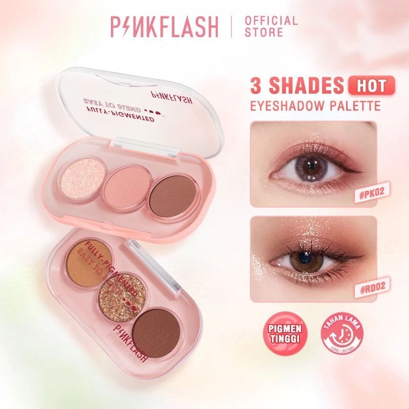 Jual PINKFLASH - 3 Pan Eyeshadow - Fully PE - E23 / Eyeshadow 3 Warna ...