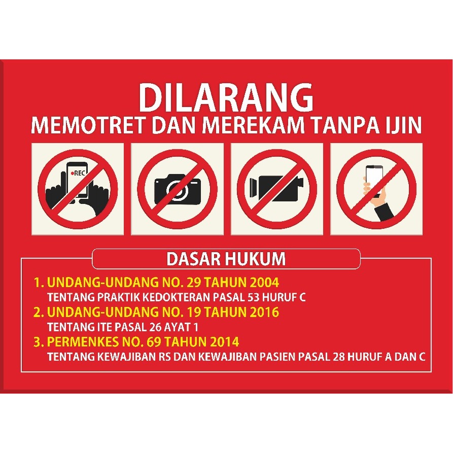 Jual Poster Dilarang Memotret dan Merekam Tanpa Ijin | Shopee Indonesia