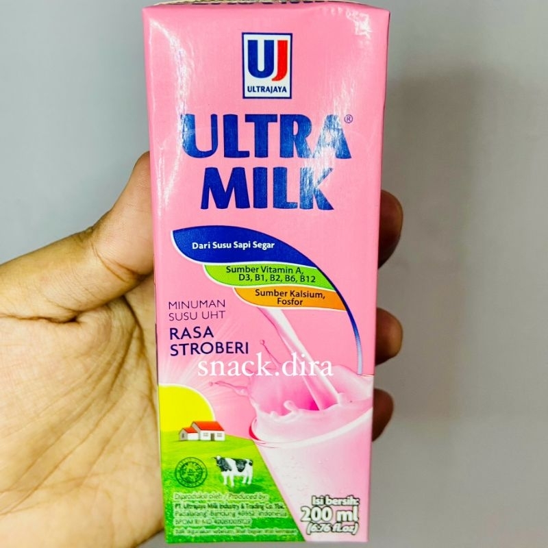 Jual Susu Ultra Milk Strawberry 200ml | Shopee Indonesia