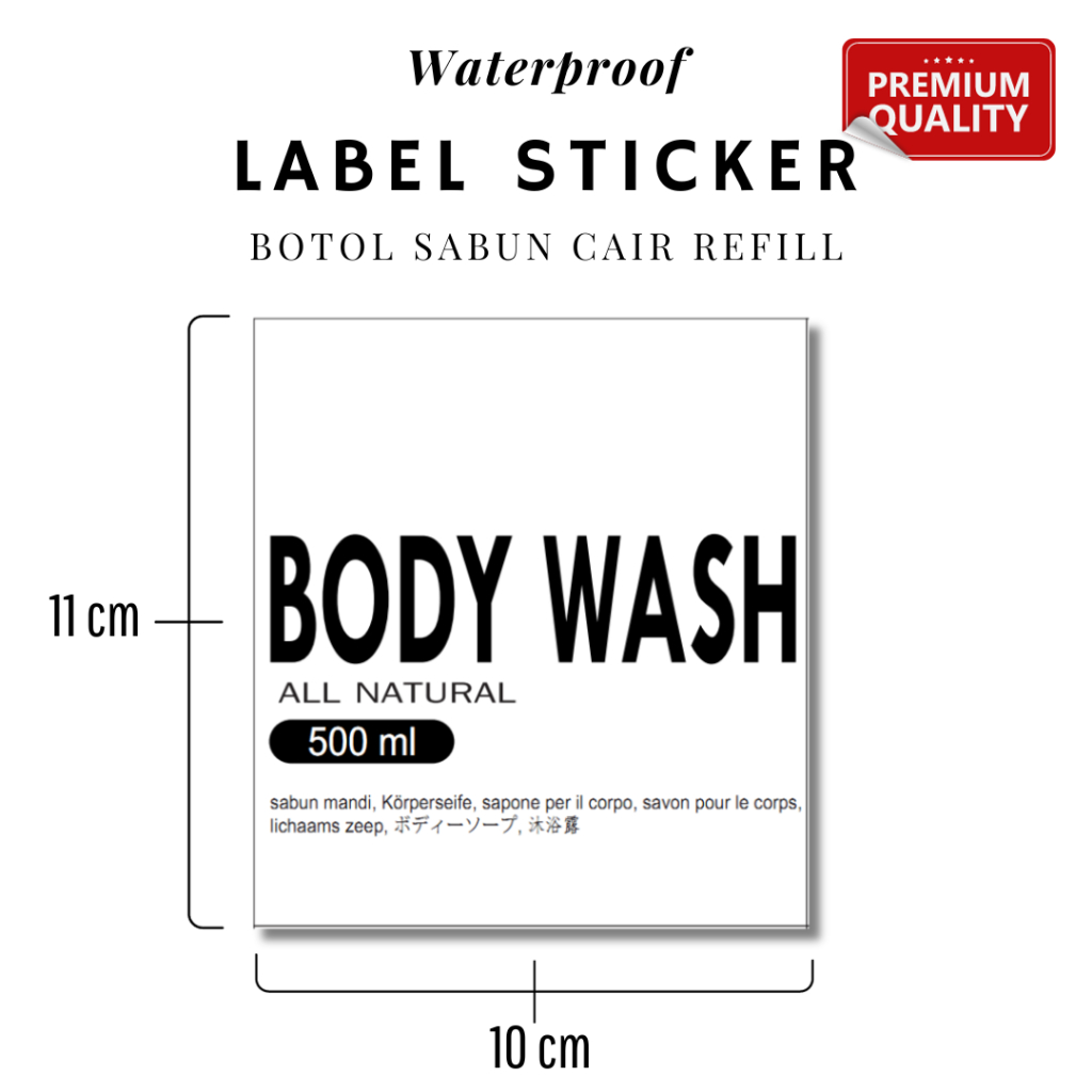 Jual Stiker Botol Sabun Cair Waterproof Warna Putih | Shopee Indonesia
