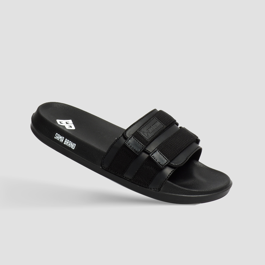Jual SAMA BRAND - FULLER FULL BLACK SANDAL SLIDE PRIA Sandal Slide Pria ...