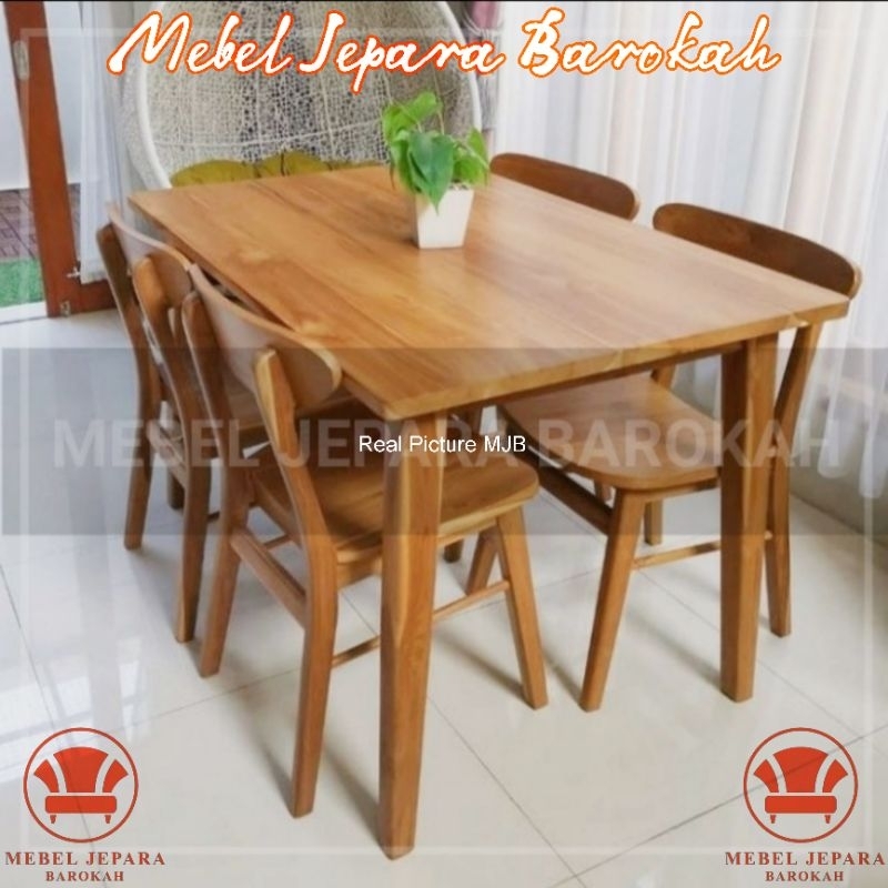 Jual Set Meja Dan Kursi Makan Retro Kayu Jati Set Meja Kursi Kafe
