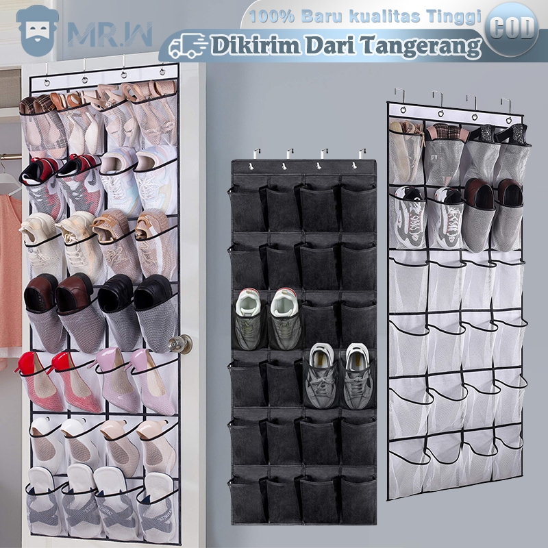 Jual 24 Grid Rak Organizer Sepatu Gantung Tahan Air Shoes Rack Storage ...