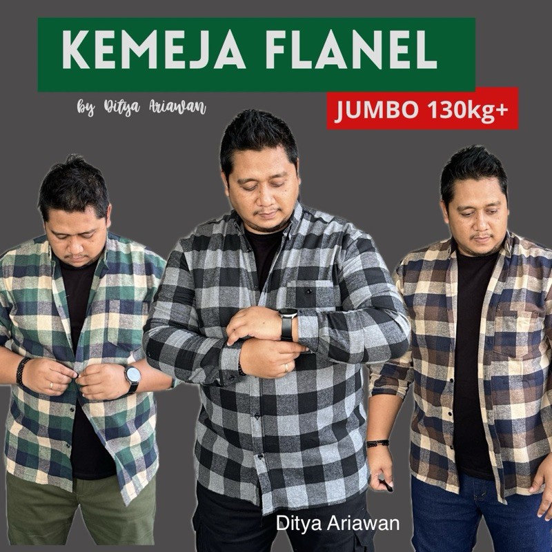 Jual Kemeja Flanel Lengan Panjang Jumbo | Shopee Indonesia