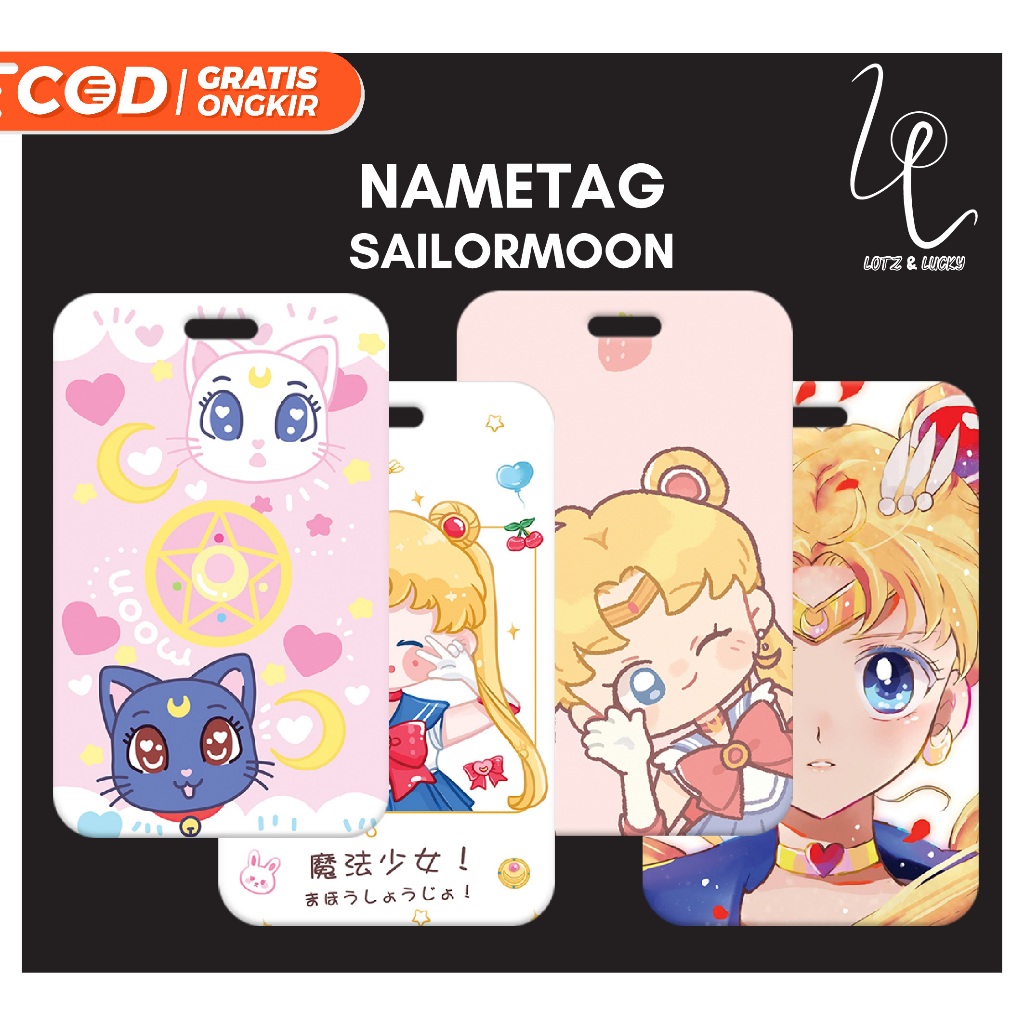 Jual (N009) Nametag Sailormoon Tanpa Tali / Card Holder Anime / ID Card ...