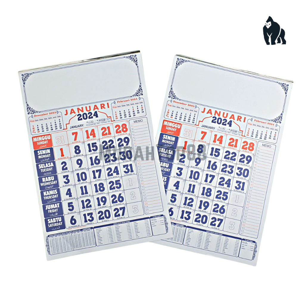 Jual Kalender Dinding Polos Tahun 2025 Ukuran 49x32 cm / Calendar Kerja