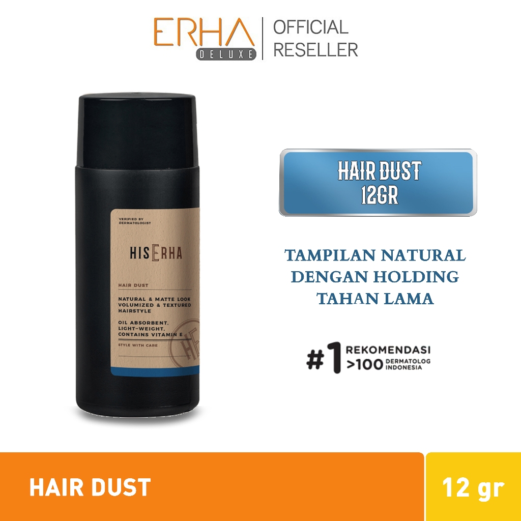 Jual HIS ERHA Powder Rambut Hair Dust Style Rambut Pria + Vitamin E