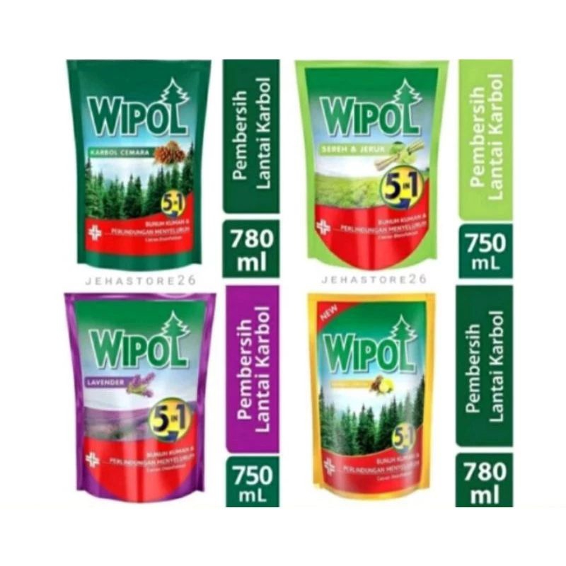 Jual Wipol karbol Cemara cairan disinfektan Refill 750mL | Shopee Indonesia