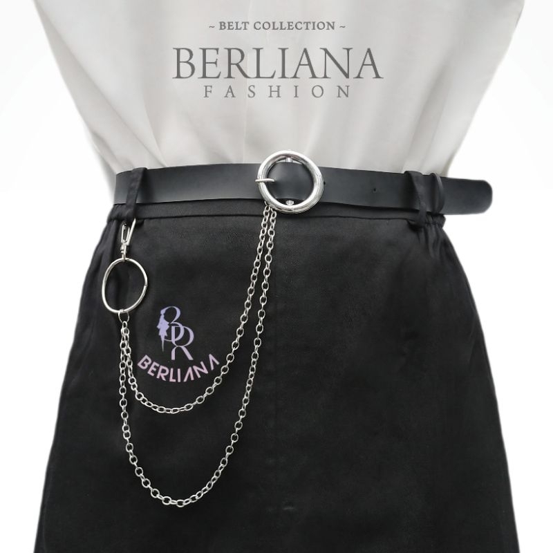 Jual CHAIN AND RING BELT - SABUK RING RANTAI KOREA BERLIANA FASHION ...