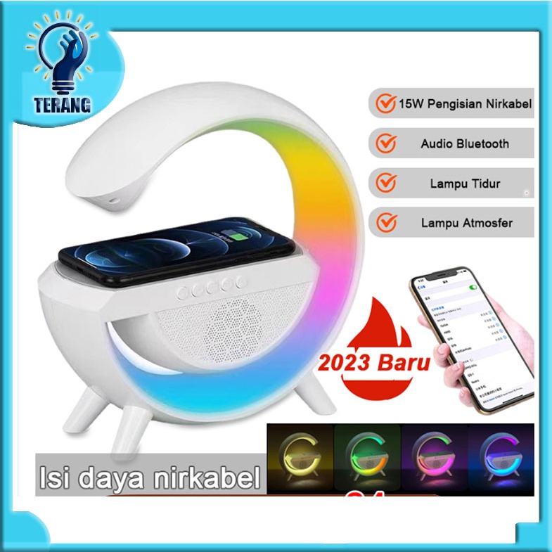 Jual Ambient light 15w Wireless Charger Handphone Smart Home ...