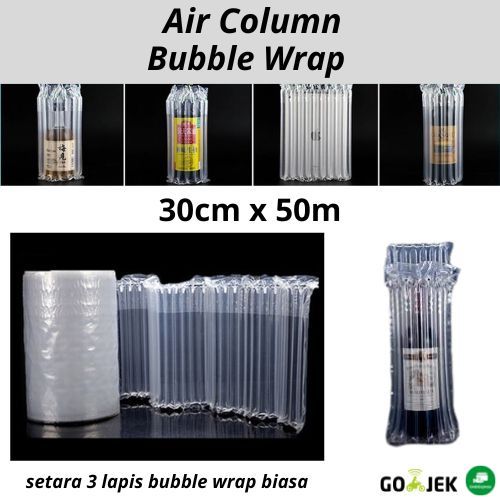 Jual Inflatable Air Bubble 30cm X 50m Cushion Wrap FoAir / Bubble Wrap Angin Tebal Roll / Poly