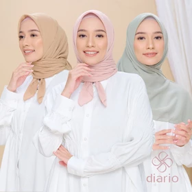 Diario Kerudung Segi Empat Paris Premium Plain Scarf Vol. 1