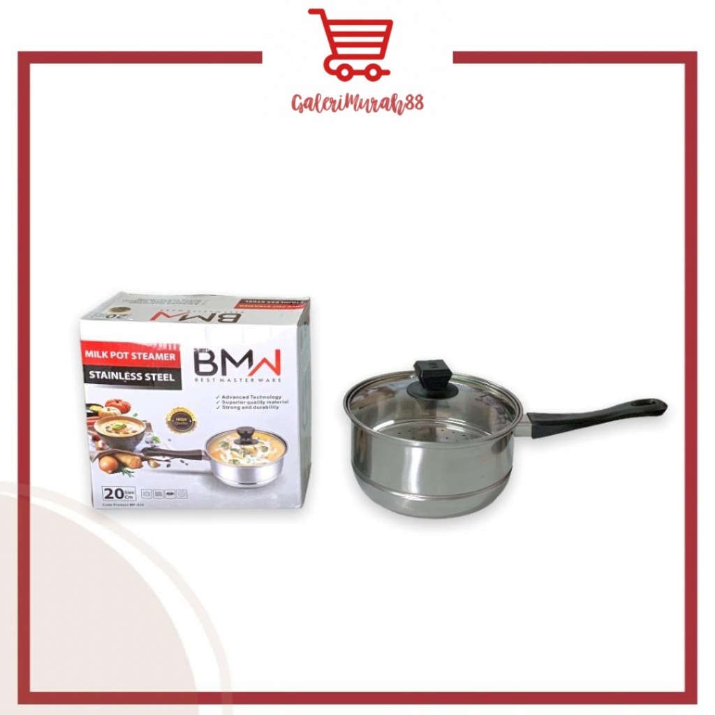 Jual Panci Mie Stainless 20 Cm Panci Kukus 20cm Steamer Panci Susu Milk ...