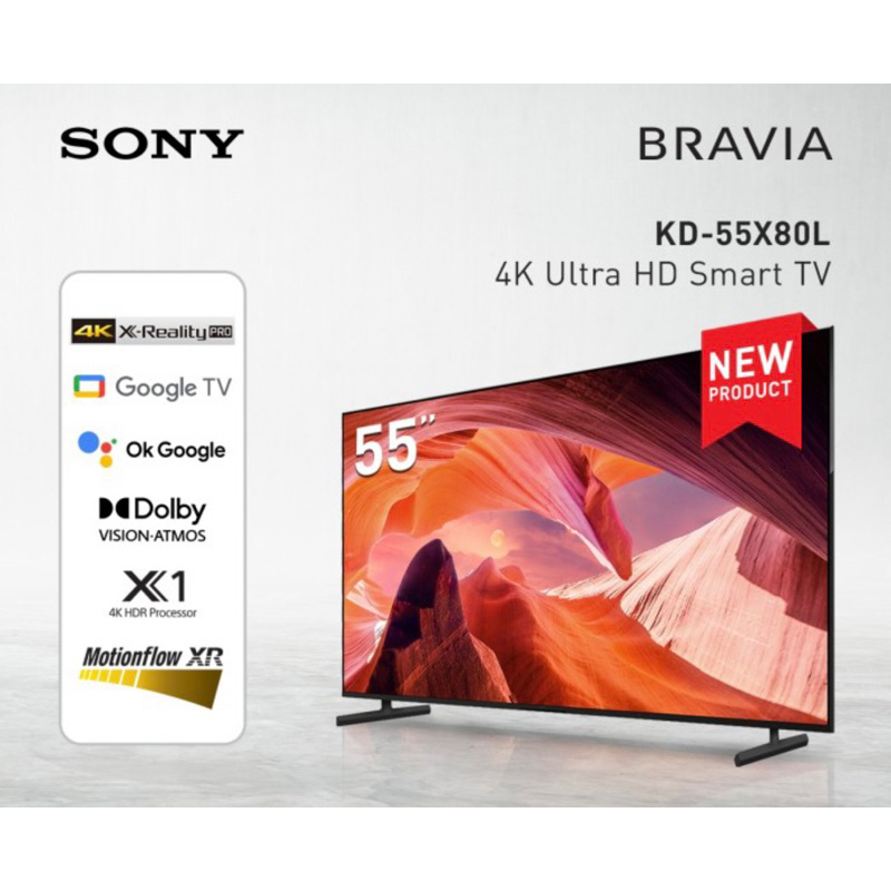 Jual SONY BRAVIA 55 Inch X80L 4K Ultra HD HDR Google TV KD-55X80L ...