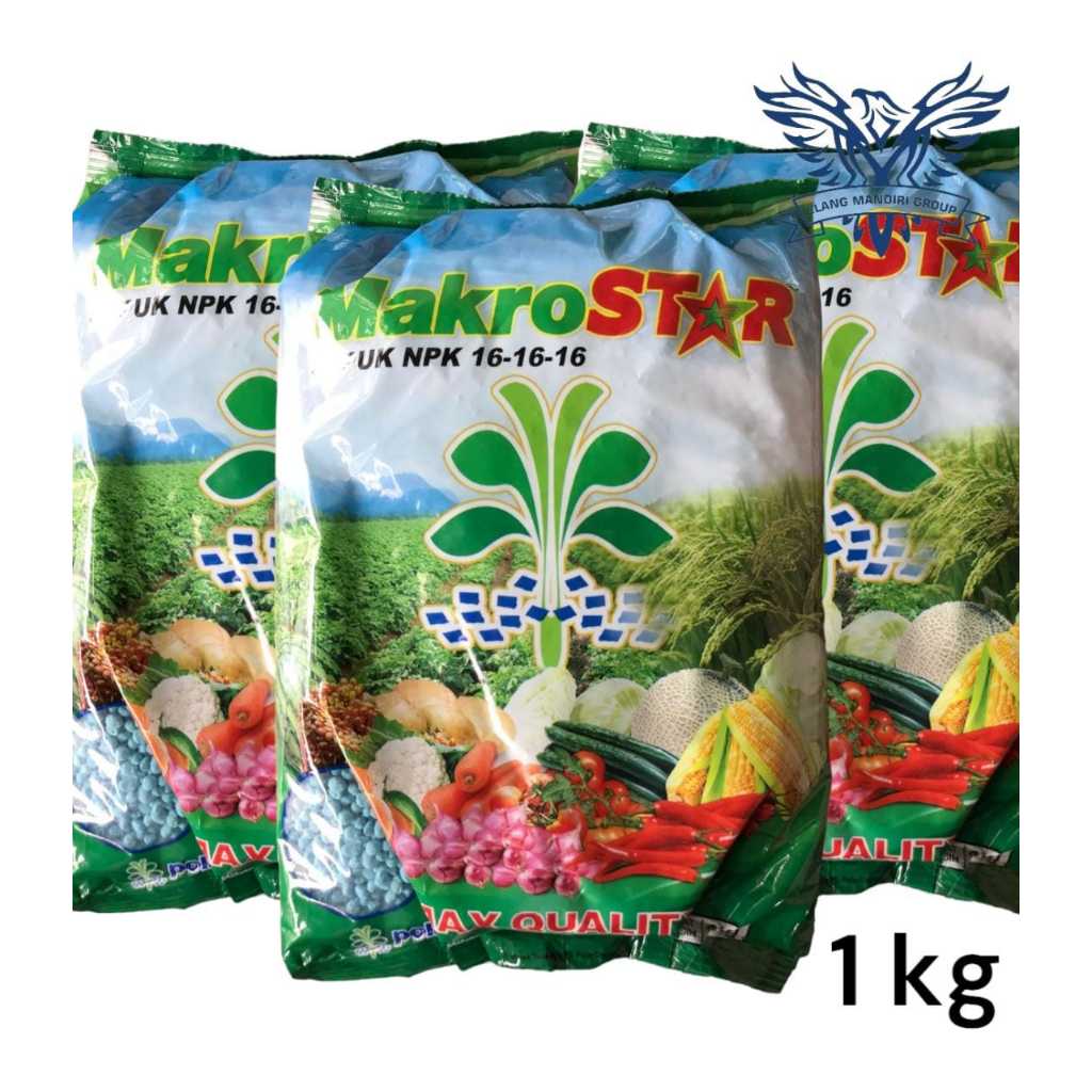 NPk Mutiara Makrostar NPK 16.16.16 1kg Pupuk Majemuk Pertanian Untuk Tanaman biotis