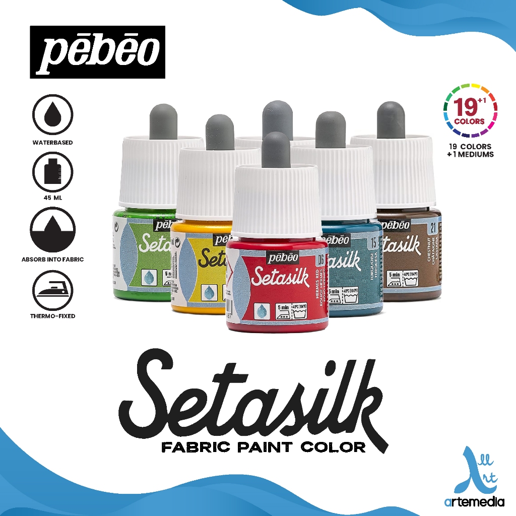 Jual Pebeo Setasilk Fabric Paint Color Kain Sutra DIY | Shopee Indonesia