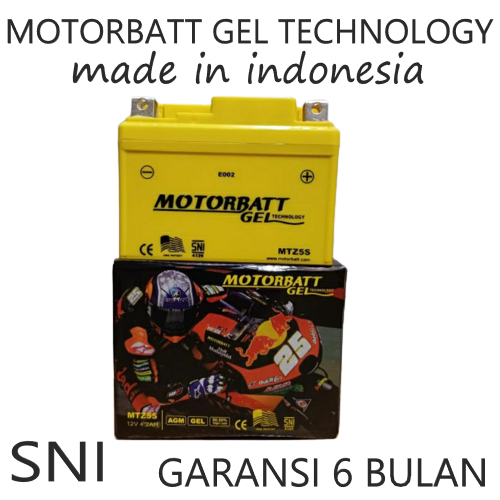 Jual AKI/ACCU KERING MOTOR BEAT/SUPRA X 125 MOTORBATT GEL TECNHONOLOGY