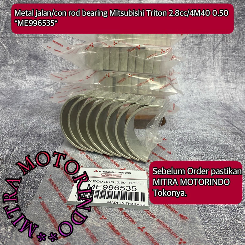 Jual Metal Jalan/Con Rod Bearing Mitsubishi Triton 2.8cc/4M40 0.50 ...