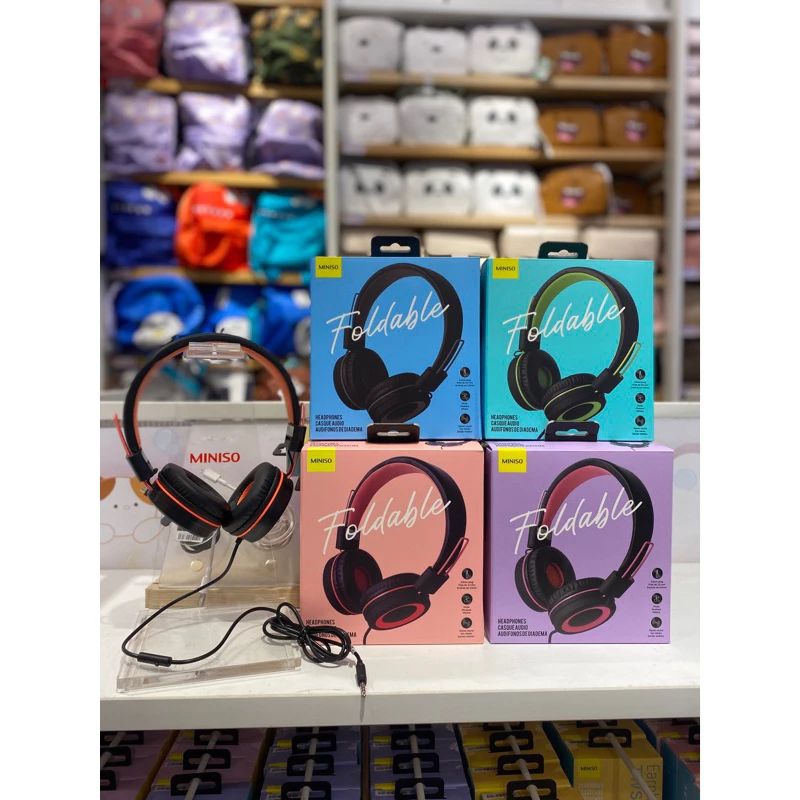 Jual (PROMO KHUSUS HARI INI!) Headphone Original Miniso Foldable Gray