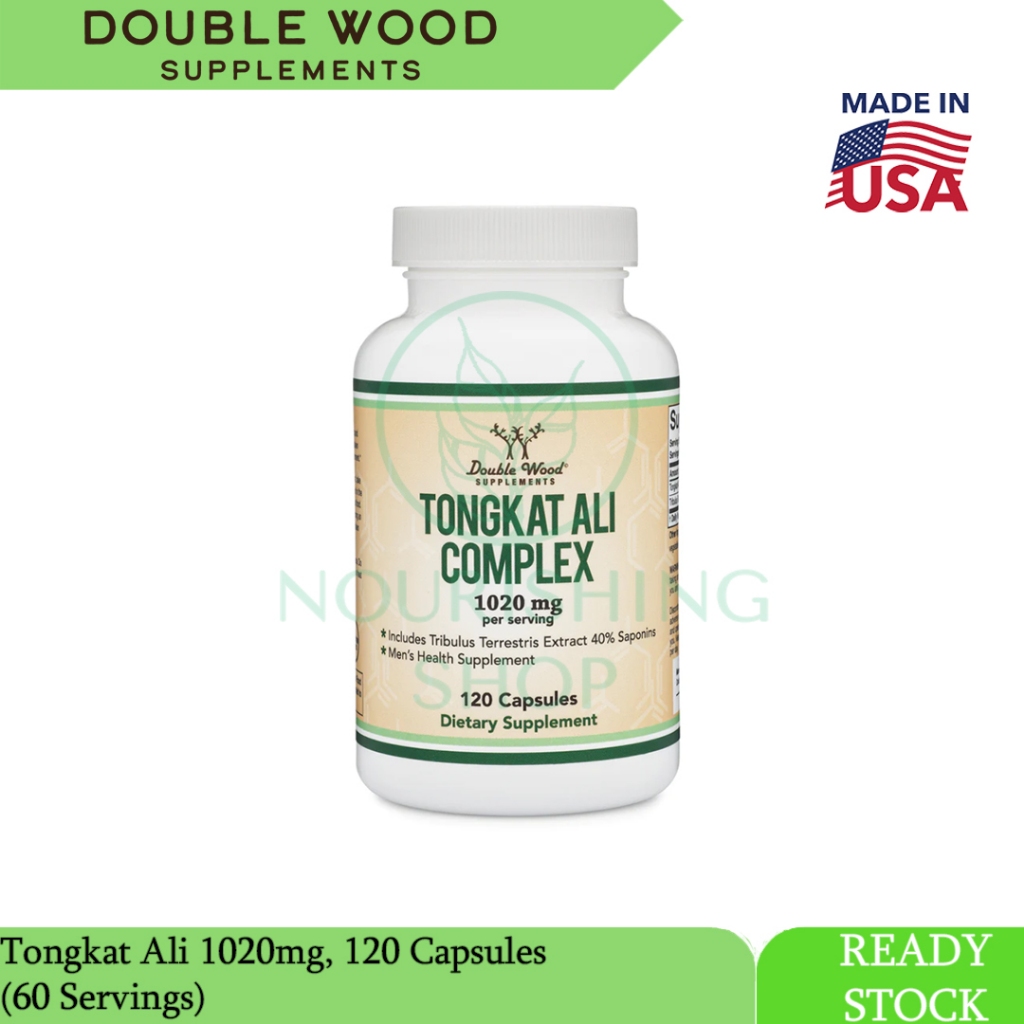 Jual Tongkat Ali Extract 1000 mg Tribulus Terrestris 20mg Double Wood Doublewood 120 kapsul