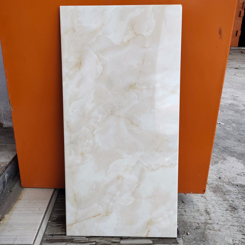 Jual keramik dinding 30x60 cream motif marmer (glossy)/ keramik dinding