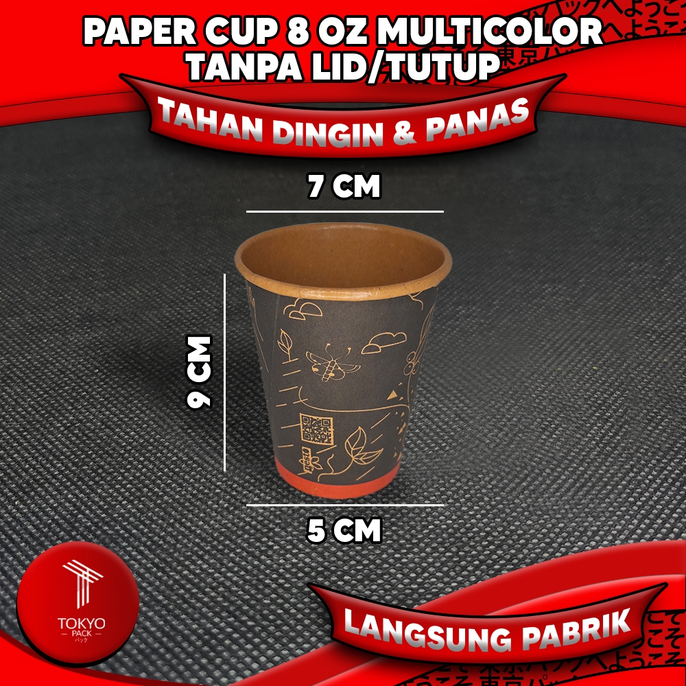 Jual Hot Paper Cup Motif Gelas Kertas Minuman Panas Motif Paper Cup Polos Premium Shopee