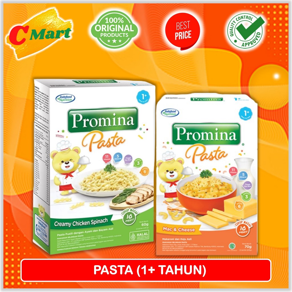 Jual Promina Pasta Usia 1+ / Mac & Cheese 60gr / Creamy Chicken Spinach