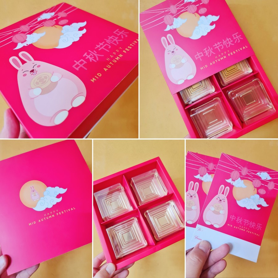 Jual Dus Mooncake 100 gr Sekat 4 Motif 