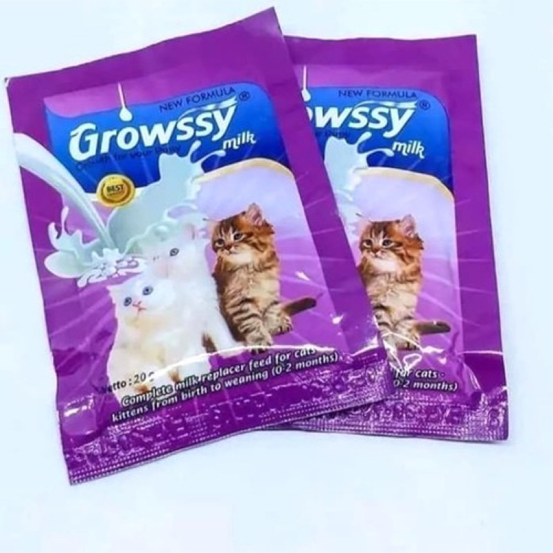 Jual Growsy Susu Kucing 20g 1 Sachet Growssy Baby Cat Milk Susu Hewan ...