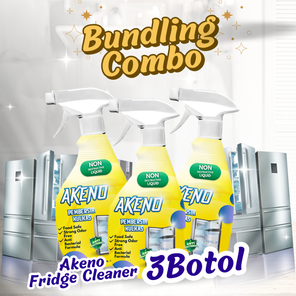 Jual PAKET BUNDLING SUPER HEMAT AKENO Pembersih Kulkas / Solusi kulkas