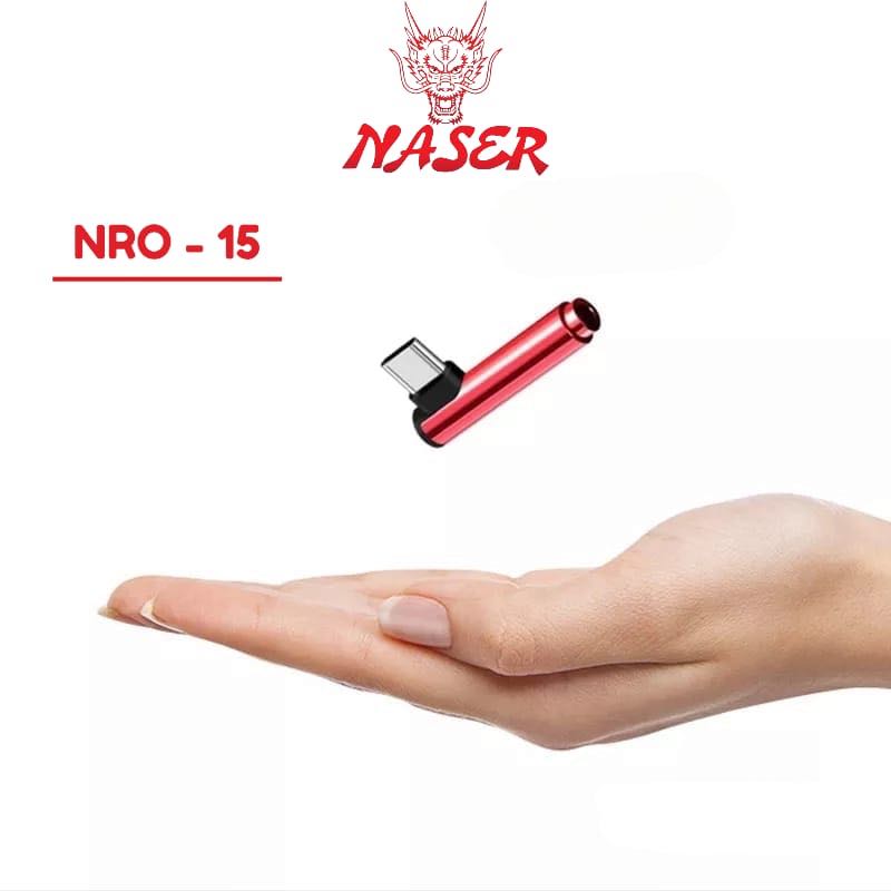 Jual NASER OTG AUX 3.5MM TO TYPE C NRO-15 / Adaptor Converter Jack ...