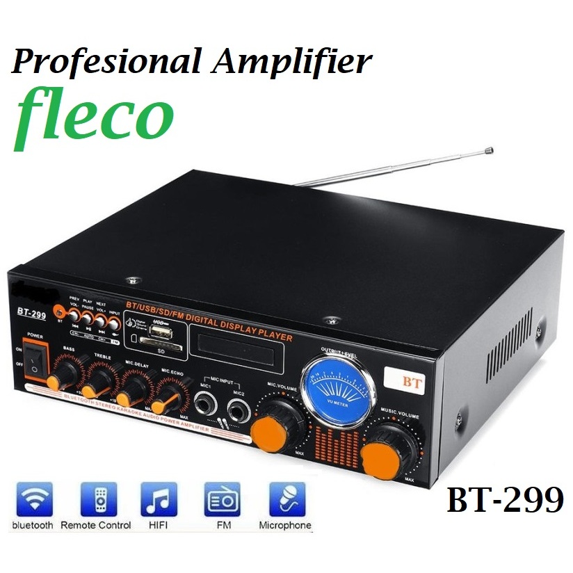 Jual Power Amplifier Fleco BT-299 NEW Amplifier Bluetooth MP3 FM Radio ...