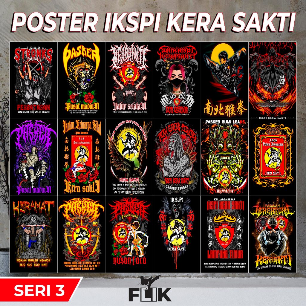 Jual POSTER PENCAK SILAT IKSPI KERA SAKTI SERI 3/ HIASAN DINDING IKSPI ...