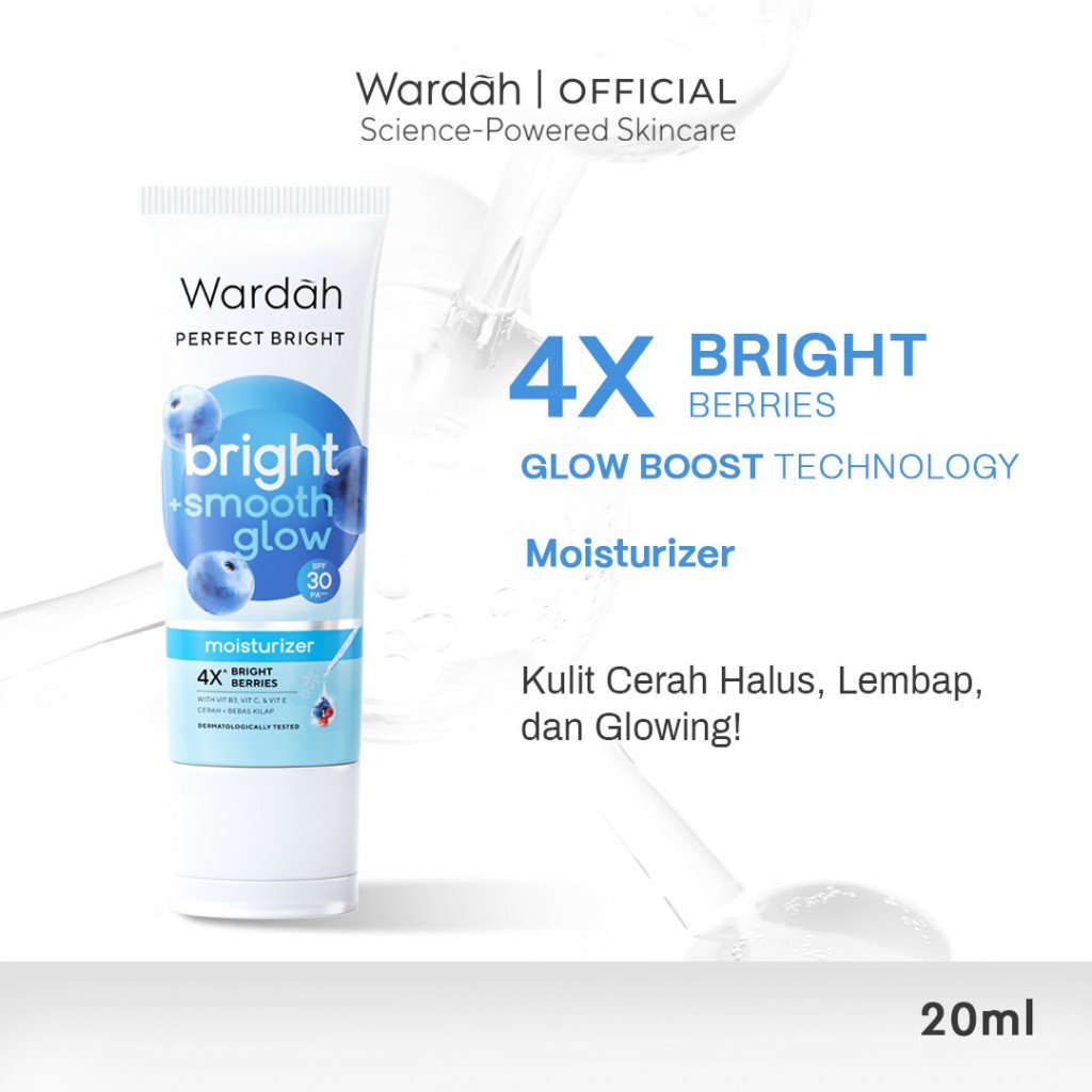 Wardah Perfect Bright Moisturizer Bright + Smooth Glow SPF 30 PA+++ 20 ml