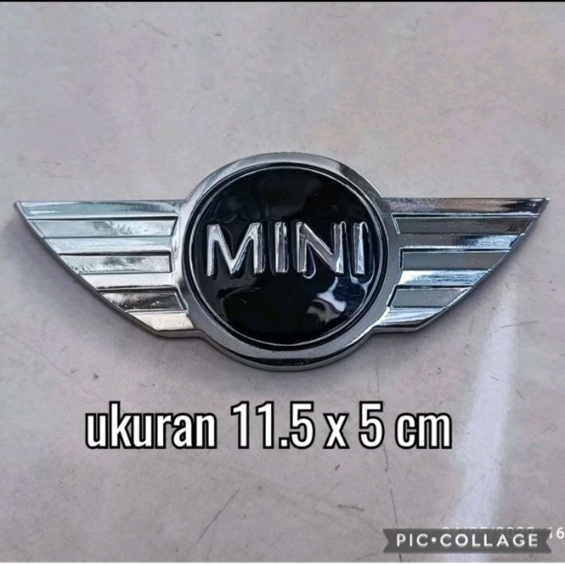 Jual satu buah emblem logo mini sayap emblem mini cooper logo sayap ...