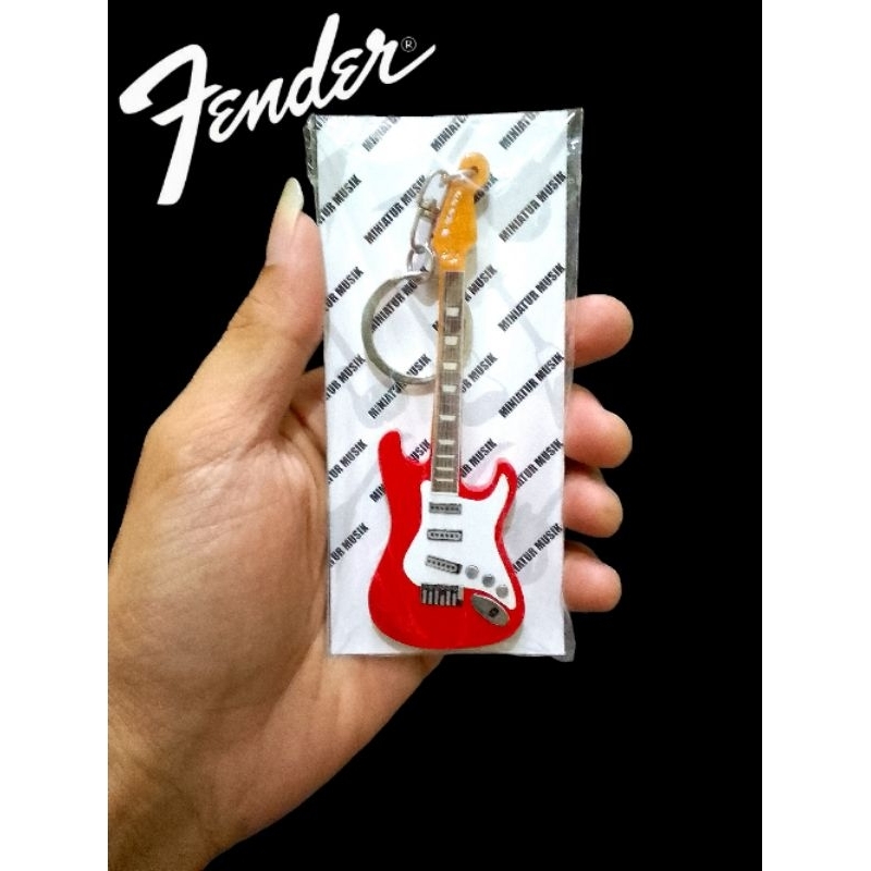 Jual Gantungan Kunci Gitar Fender Stratocaster Red Shopee Indonesia